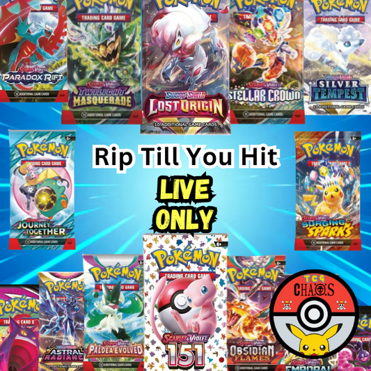 Pokemon TCG: Rip "Till You Hit" EX/RR or Better! - Live ONLY