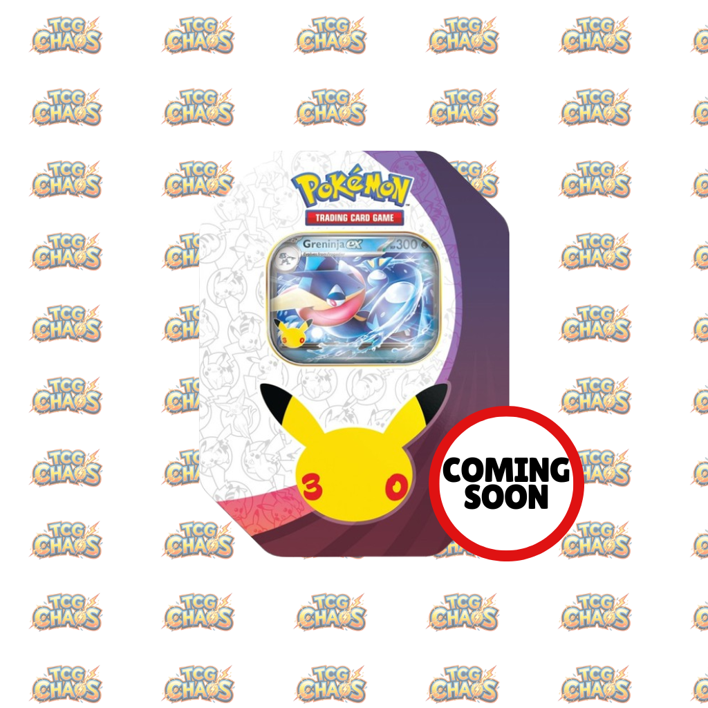 30th Celebration Tin Greninja ex