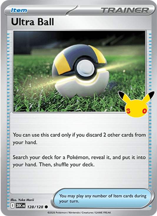 Ultra Ball 128/128 Holo - Pokemon 30th Celebration