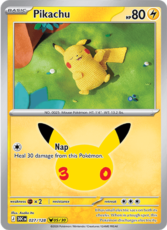 Pikachu 05/30 (027/128) Holo - Pokemon 30th Celebration